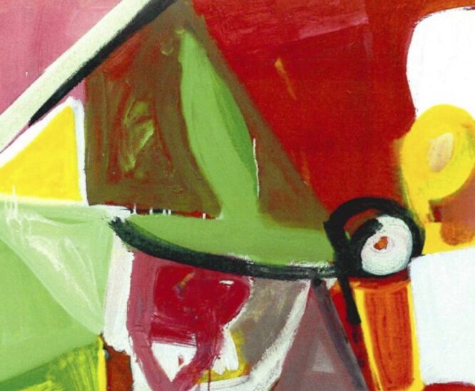 Auf Leinwand und Holzplatten malt Werner Merkl seine Bilder in Öl und Acryl.