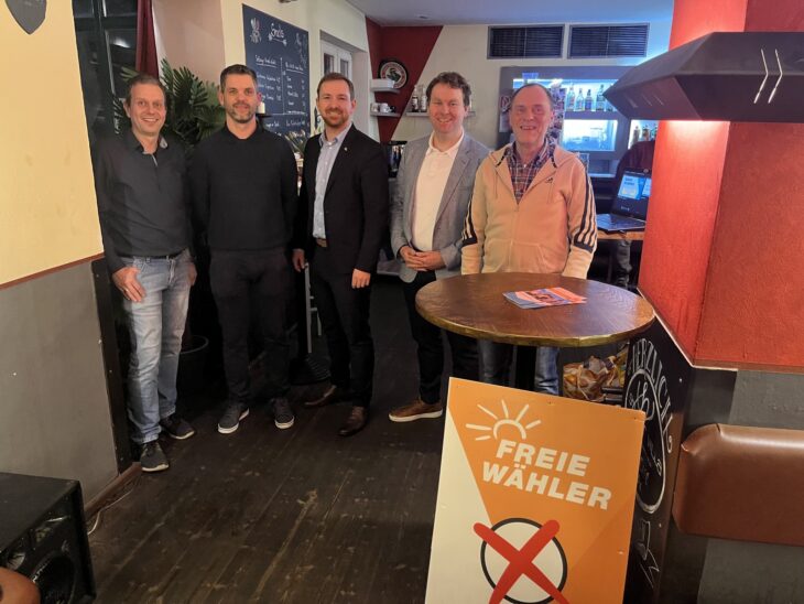 Horst Gruber, Jürgen Joos, Thomas Estrada, Dr. Robert Mahler und Dr. Peter Wack (von links).