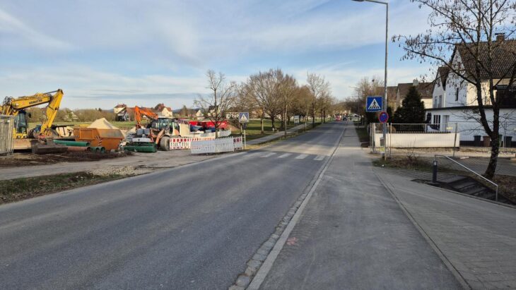 An der Straße bei der Laufer Mittelschule wird zwei Monate lang gearbeitet.
