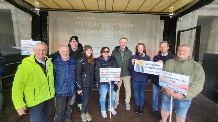 Auch einige Funktionäre aus dem Nürnberger Land waren zur Demo nach München gereist.