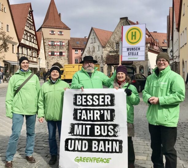 Am Wochenende war die Greenpeace-Gruppe in Lauf.