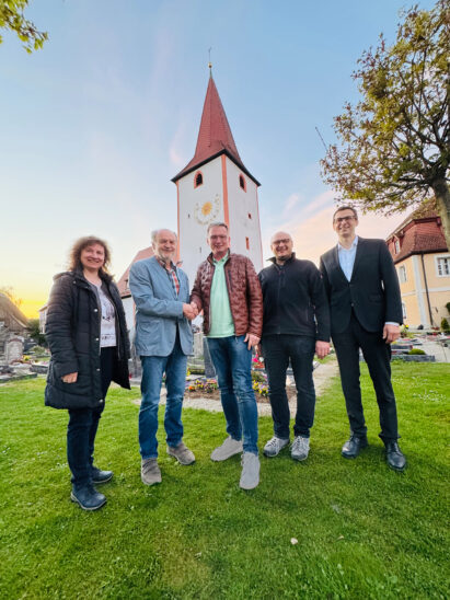 Auf dem Bild sind (v. links) Marion Raab, Gerhard Metzger, Peter Uschalt, Martin Wolfermann und Andreas Appich.