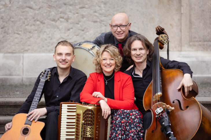 Das Orchestra Mondo: Stefan Baldau, Dennis Wendel, Anja Baldauf, Raffael Müller.