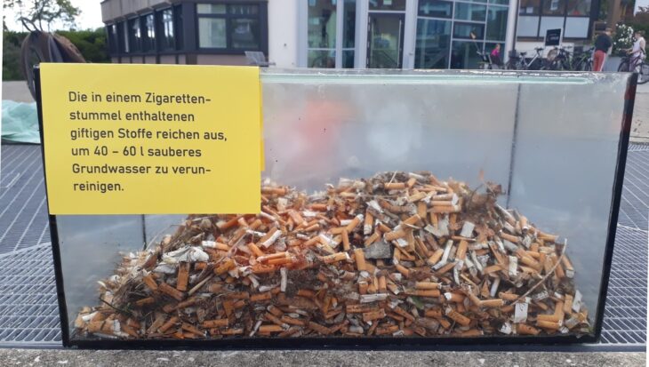 So viele Zigarettenstummel wurden bei der zweistündigen Müllwanderung „Ramadama“ in Eckental im vergangenen Jahr gesammelt.