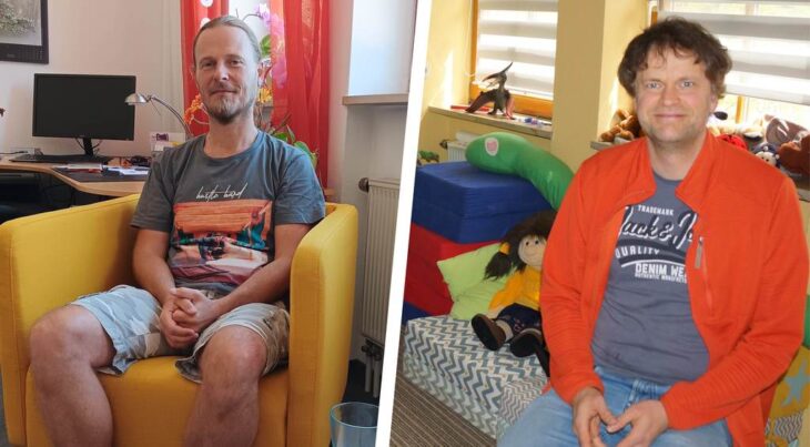 Remo Krieg (links) vom Sozialpsychiatrischen Dienst und Rico Günther, Mitarbeiter der Erziehungs- und Jugendberatungsstelle in Altdorf.