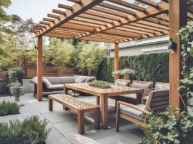Mit gemütlichen Möbeln und ansprechenden Pfl anzen lässt sich ein Outdoor- Wohnzimmer schaffen, in dem man sich während der Sommermonate rundum wohlfühlt. Foto: AdobeStock_598433302