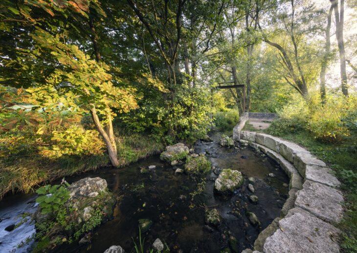 Bayerns Bäche haben mit zu hohen Wassertemperaturen zu kämpfen und brauchen mehr Schatten - bereits ein 400 Meter langer beschatteter Bachabschnitt kann laut LBV das Wasser um bis zu zwei Grad abkühlen und so das Überleben vieler Tiere sichern. Im Bild: der renaturierte Gauchsbach in Feucht.