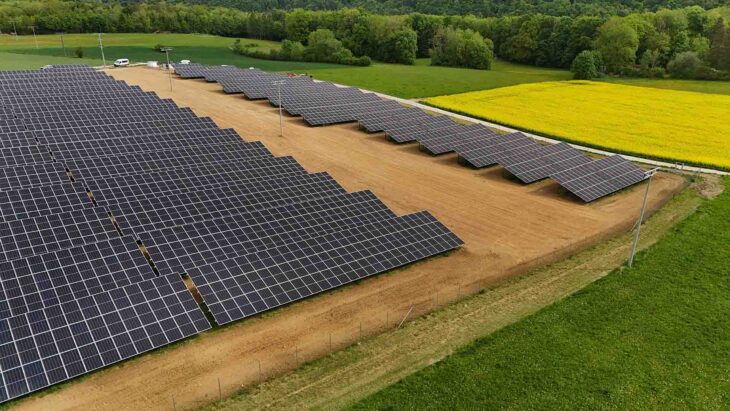 Der Solarpark in Kirchensittenbach.