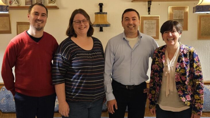 Unser Bild zeigt Landratskandidat David Geitner, Gemeinderätin Heike Werzinger, Bürgermeisterkandidat Christian Wirthmüller und Kreisrätin Martina Baumann.