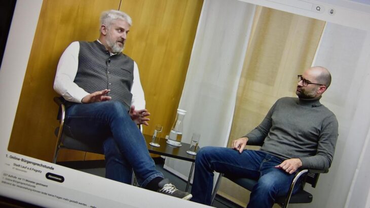 Die Premiere der Laufer Online-Bürgersprechstunde fand im Jahr 2024 sttatt.