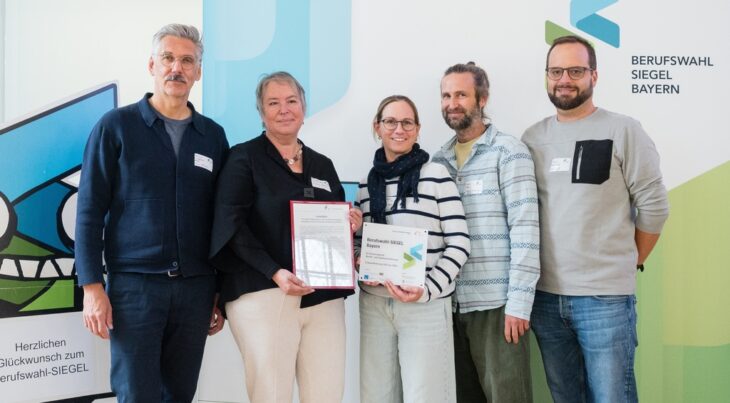 Das Berufswahlsiegel-Team des Förderzentrums Wichernhaus (von links): Achim Hofmann, Claudia Stocker, Birgit Feil, Simon Frey und Mathias Grünbauer.