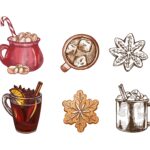 Das Foto zeigt Symbole mit Weihnachtsmotiven