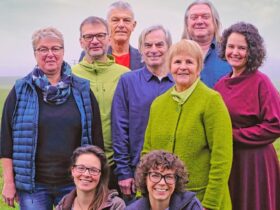 Die Kandidatinnen und Kandidaten der Grünen Burgthann für die Kommunalwahl im März 2026. Nicht auf dem Bild sind Heidrun Pfeiffer, Florian Kammermeier, Susanne Lang.
