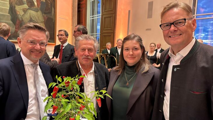 Auf Einladung von MdL Norbert Dünkel (rechts) nahm auch Karl Heinlein (Mitte) aus dem Nürnberger Land am Empfang der CSU-Fraktion teil.