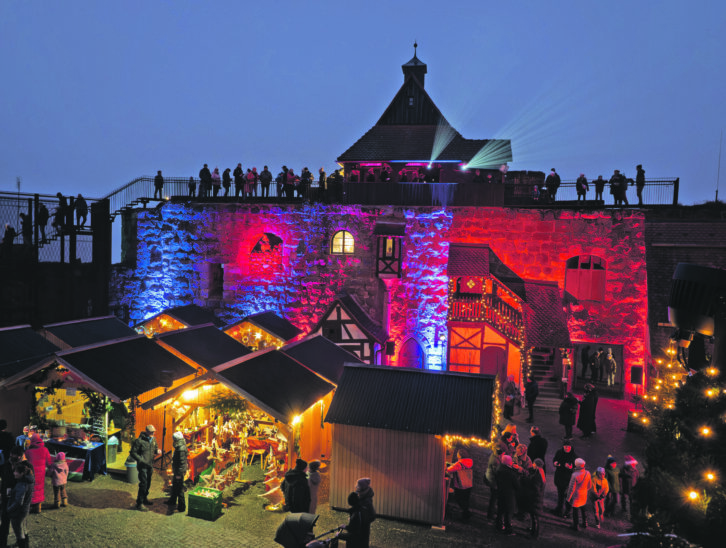 Das Foto zeigt einen Teil des Burgthanner Weihnmachtsmarkt