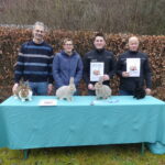 Europameister in der Rassekaninchenzucht: Hermann Herger, Anja Leibold, Andreas Maul und Dieter Roth (von links).