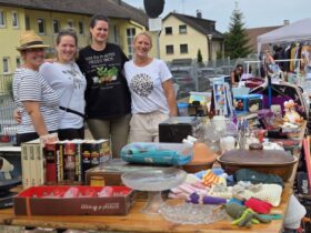Das Orga-Team freut sich auf zahlreiche Verkäufer und Besucher (von links): Katrin Seitz, Isabel Burger, Melanie Hübner und Isabel Hupfer.