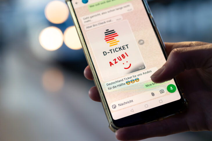 Wenn es nach dem Willen der Gewerkschaft NGG
Nürnberg-Fürth geht, dann soll das Deutschland-Ticket für Azubis ab sofort nur noch
die Hälfte vom regulären Preis kosten – nämlich 31,50 Euro.