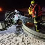 Weil ein Auto am Bahnübergang verunfallt war, konnten die Züge nicht mehr fahren.