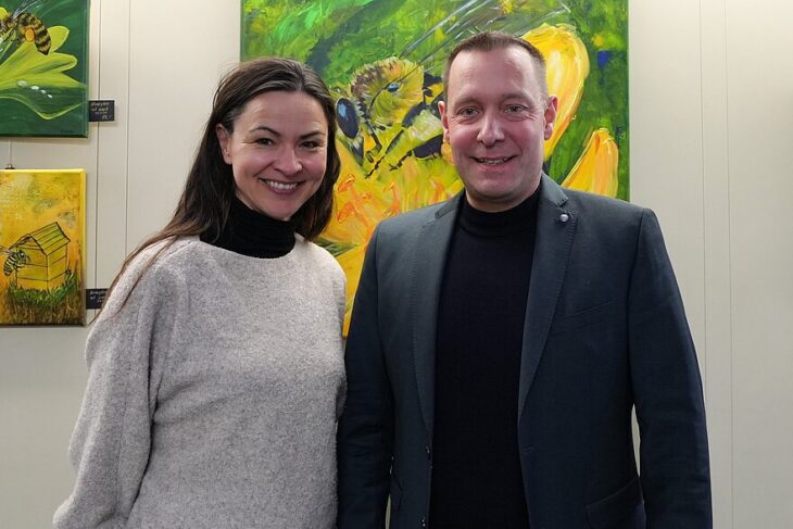 Landrat Armin Kroder begrüßte Sabine Hager im Landatsamt.