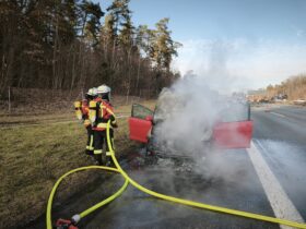 Die Feuerwehr Schwaig löschte den Brand.