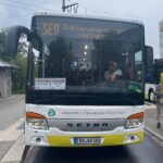 Ersatzbusverkehr zwischen Hartmannshof Lauf links und Nürnberg.