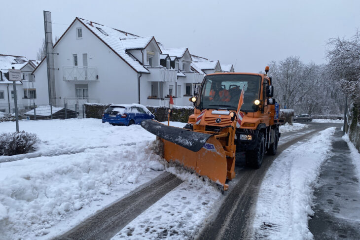 Der Winterdienst der Stadt Lauf ist aktuell sehr gefordert.