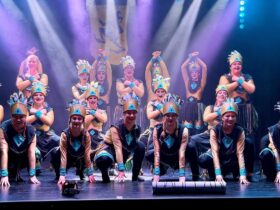 Die aktiven Showtänzerinnen der Röbanesia präsentierten mit ihrem Tanz „Die Stimme des Dschungels“ das Finale des Abends.