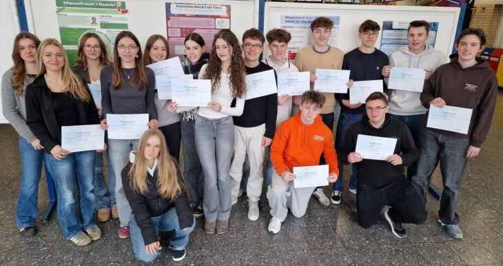 Preisträger der Wissenschaftswoche am CJT-Gymnasium.