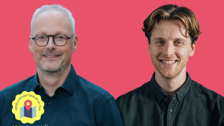 Der Sozialpsychologe Mario Gollwitzer von der Ludwig-Maximilians-Universität München und David Melches von der gemeinnützigen Organisation More in Common diskutieren miteinander.