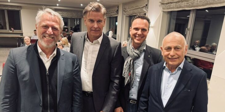 Diskutierten über aktuelle Aspekte der Energiewende in unserer Region (von links): Frank Opferkuch, Ingmar Kruse, Michael Weber und Johannes Söllner.