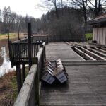 Die alte Terrasse am Laufer Freibad musste abgebaut werden. Nun soll eine neue gebaut werden.
