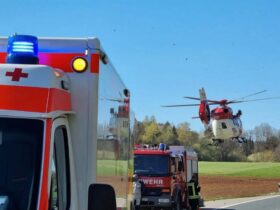 Auch ein Rettungshubschrauber war am Samstag im Einsatz.