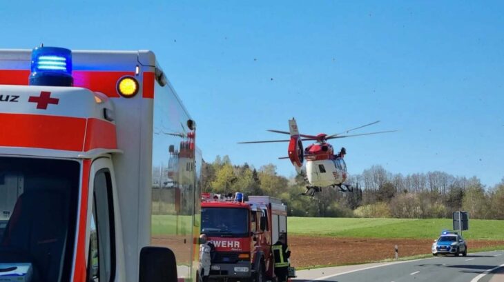 Auch ein Rettungshubschrauber war am Samstag im Einsatz.