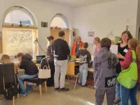 Kreativ werden konnten Familien im Raum „Lauf für alle“.