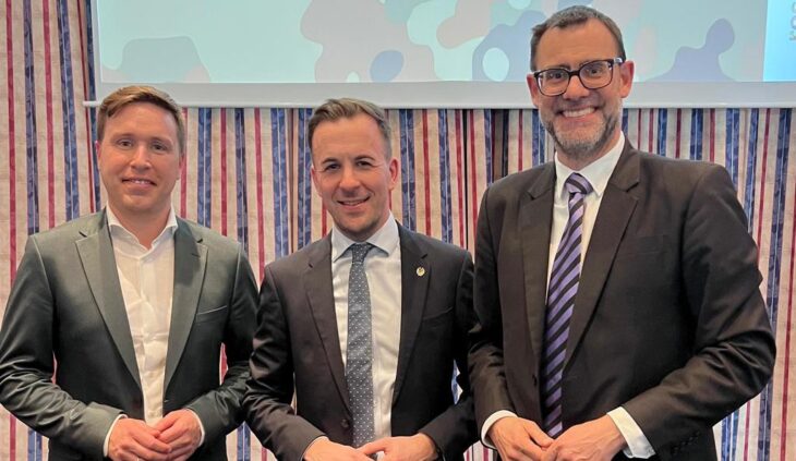 Der neu gewählte Vorstand (von links): Esra Limbacher, Bastian Ernst und Ralph Edelhäußer.
