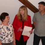 Peter Swoboda (FWG), Markus Barth (CSU), Petra Seitz (SPD) und Dieter Clausnitzer (FWG) sowie Markus Schuhmann (CSU) wurden in der konstituierenden Sitzung als neue Gemeinderatsmitglieder von Tanja Riedel (Mitte) vereidigt.