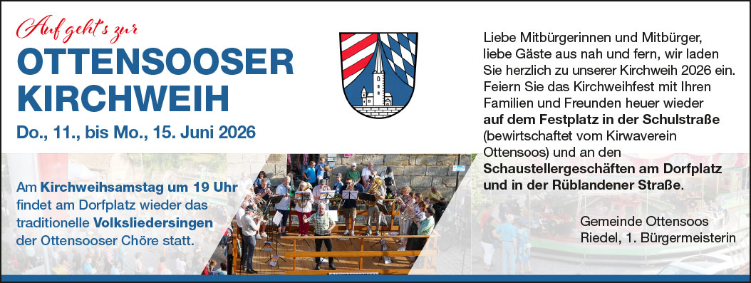 Ottensoos-Kirchweihanzeige
