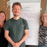 Von links: Stephanie Heißmann, Simon Spindler und Kerstin Stocker vom Landratsamt Nürnberger Land beim Austauschtreffen.