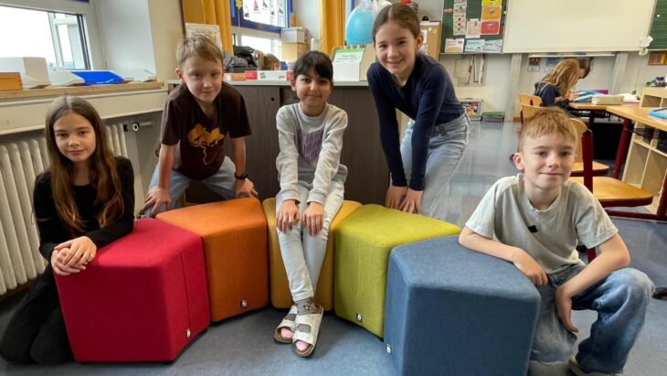 Diese Sitzwürfel hat sich die Reichenschwander Grundschule gewünscht.