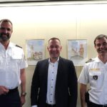 Die neue Führungsspitze der mittelfränkischen Polizei zu Besuch bei Landrat Armin Kroder: rechts Präsident Gernot Rochholz, links sein Vize Ulrich Rothdauscher.
