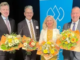 Das neue engere Präsidium (von links): Vizepräsident Dr. Oliver Bär, Präsident Thomas Karmasin, Vizepräsidentin Tamara Bischof und Vizepräsident Armin Kroder.