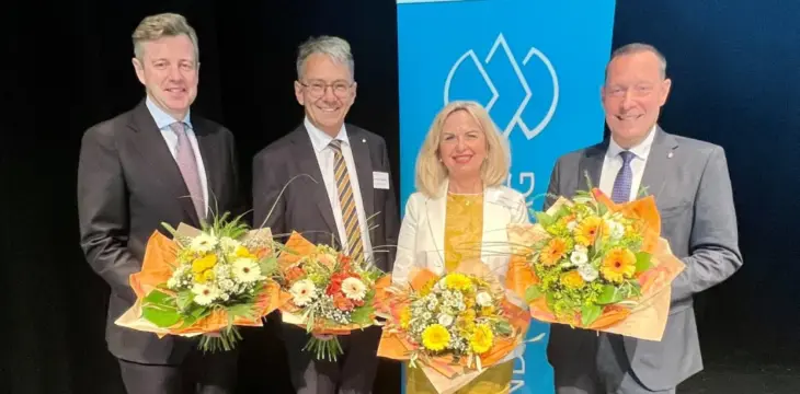 Das neue engere Präsidium (von links): Vizepräsident Dr. Oliver Bär, Präsident Thomas Karmasin, Vizepräsidentin Tamara Bischof und Vizepräsident Armin Kroder.