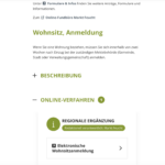 Über die Internetseite der Marktgemeinde Feucht wird man weitergeleitet zum Onlineverfahren der elektronischen Wohnsitzanmeldung.