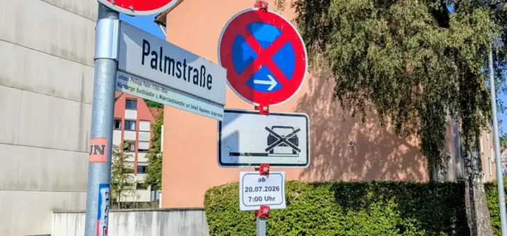 In der Palmstraße wird ab Montag an der Gasleitung gearbeitet.