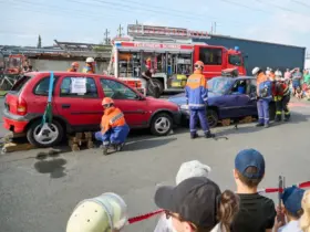 Auf dem Floriansfest der Schwaiger Feuerwehr war viel geboten.