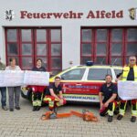 Unser Bild zeigt von links den Fördervereins-Vorsitzenden Wolfgang Gruber, Ernst und Juliana Fuchs, Ina Pilhöfer, Technikscher Leiter Niklas Blöchinger, Kassenprüfer Bernd Kny, Organisatorischer Leiter Uwe Blöchinger und Schriftführerin Rebecca Blöchinger.