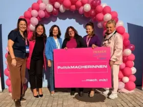 Die Delegation der Frauen-Union Nürnberger Land vor Ort in Essenbach.