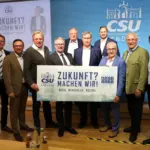 Norbert Dünkel (links) mit den mittelfränkischen Landtagsabgeordneten der CSU-Fraktion bei der traditionellen Klausurtagung in Kloster Banz.