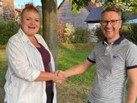 Carolin Vogel und Zweiter Bürgermeister Alexander von Ciriacy-Wantrup bilden künftig die SPD-Fraktion im Rückersdorfer Gemeinderat.